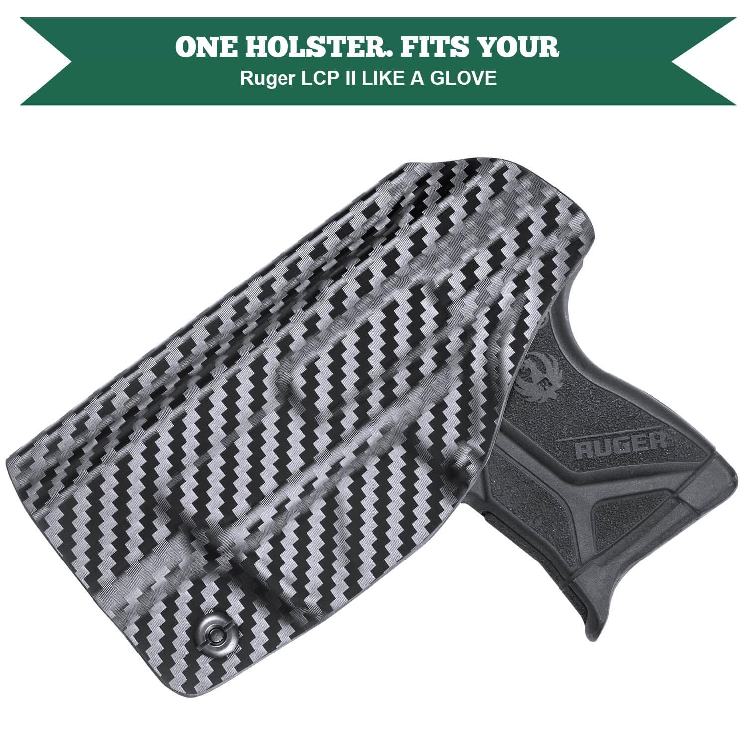 Carbon Fiber Kydex Ruger LCP 2 II Holster IWB | WARRIORLAND WARRIORLAND