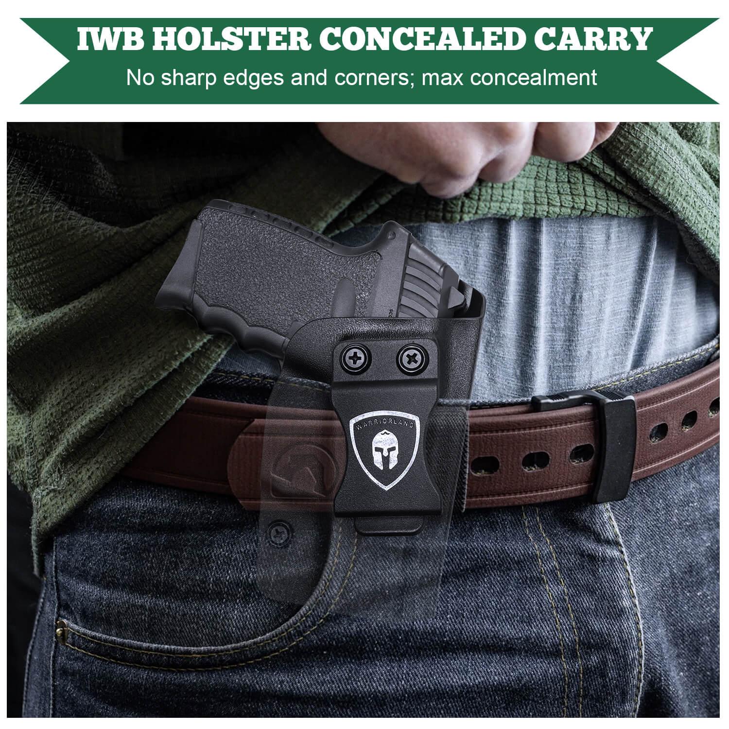 SCCY CPX 1 2 CPX-1 CPX-2 9mm No Rail Holster IWB Kydex Inside Waistband Holster Concealed Carry | WARRIORLAND WARRIORLAND