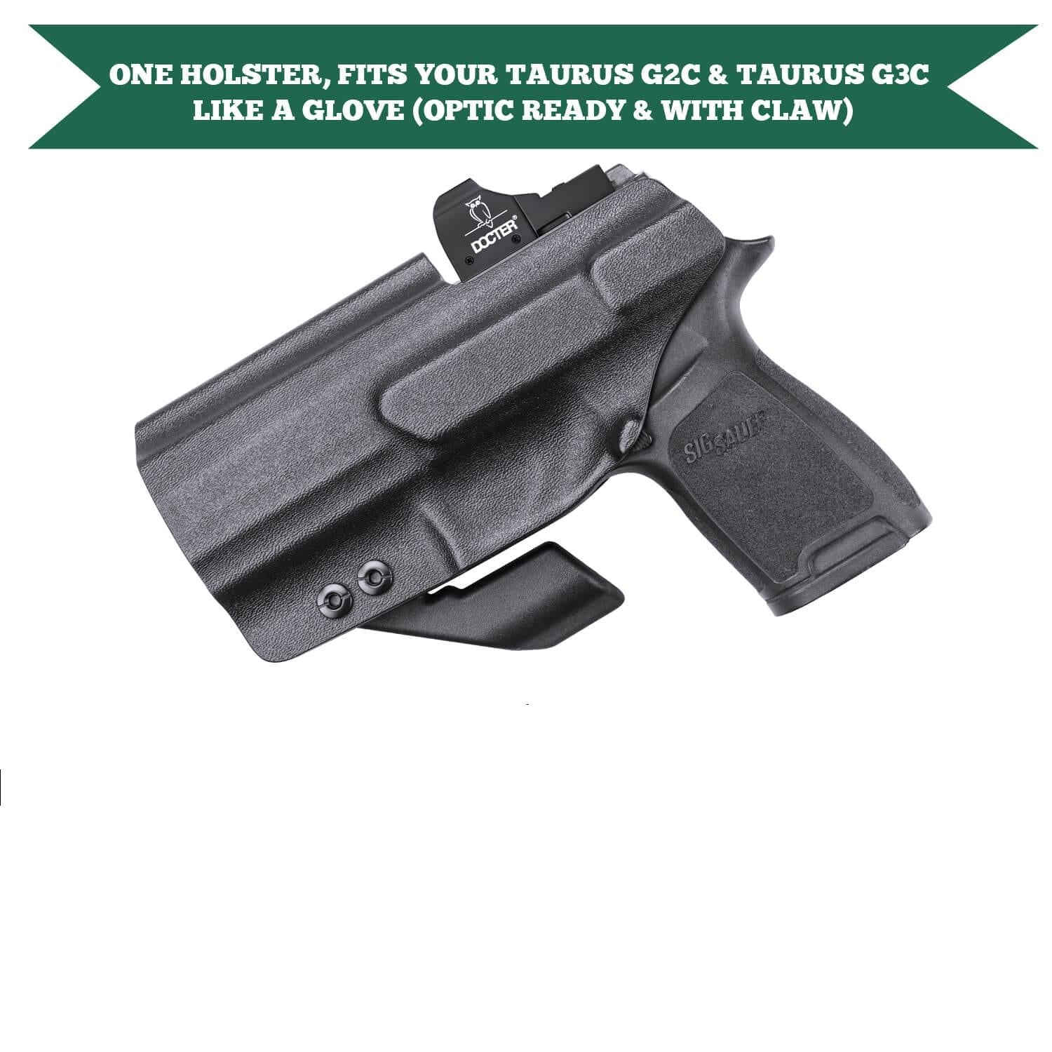 Sig Sauer P320 Full Size Compact P320X Carry Pistol Holster with Claw Red Dot Optics Cut Trigger Guard Holsters for Fat Guys | WARRIORLAND WARRIORLAND