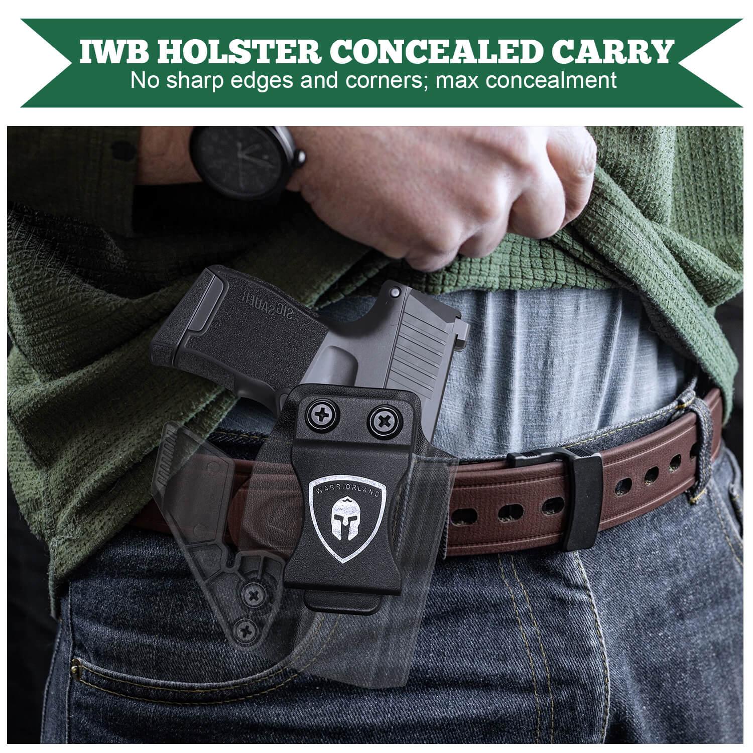 IWB Kydex Holster with Claw for Sig Sauer P365 P365 XL P365 SAS P365X P365.380 ACP P365 ROSE.380 ACP Pistol with Optics Cut for Fat Guys | WARRIORLAND WARRIORLAND