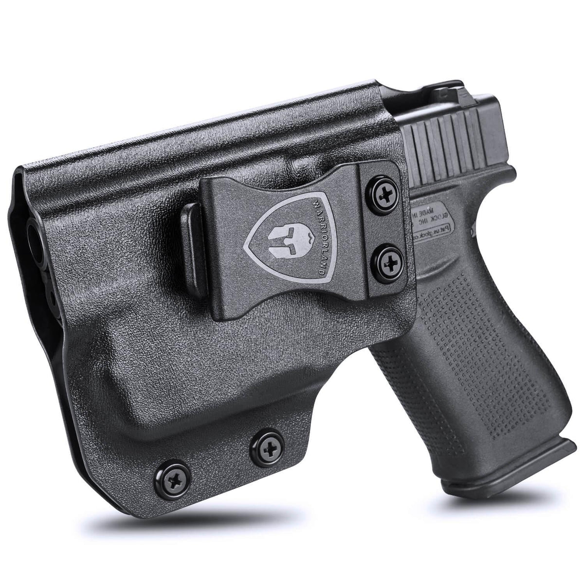 WARRIORLAND IWB Kydex Holster, Compatible with (No Railed/NO MOS Version) Glock 43 /43X / 48 with TLR-6 / TLR-6 HL/TLR-6 HL G Light, Adj. Cant & Retention, Right- / Left-Hand Option WARRIORLAND