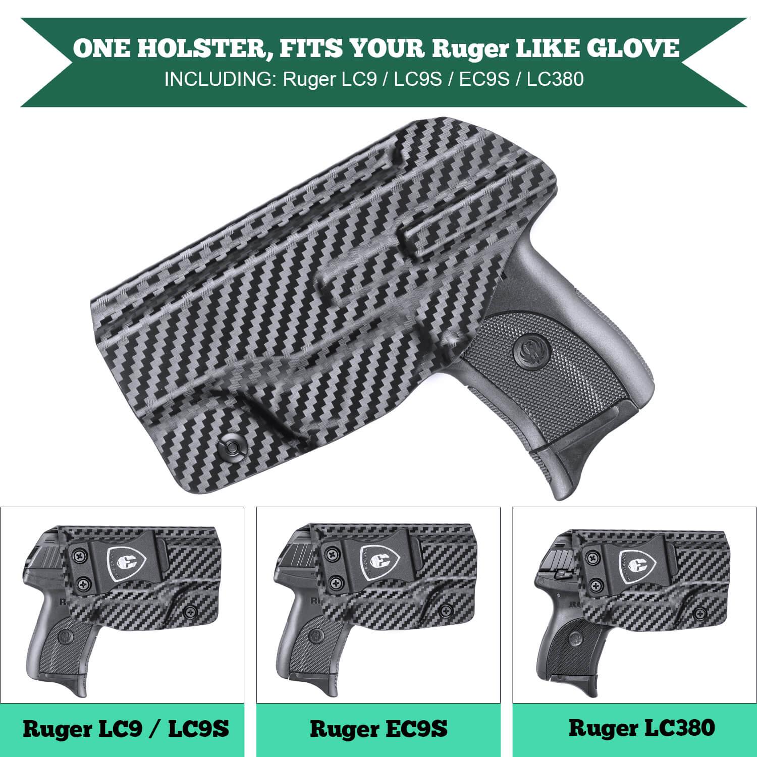 Carbon Fiber Kydex Ruger LC9 LC9S EC9S LC380 Holster IWB | WARRIORLAND WARRIORLAND