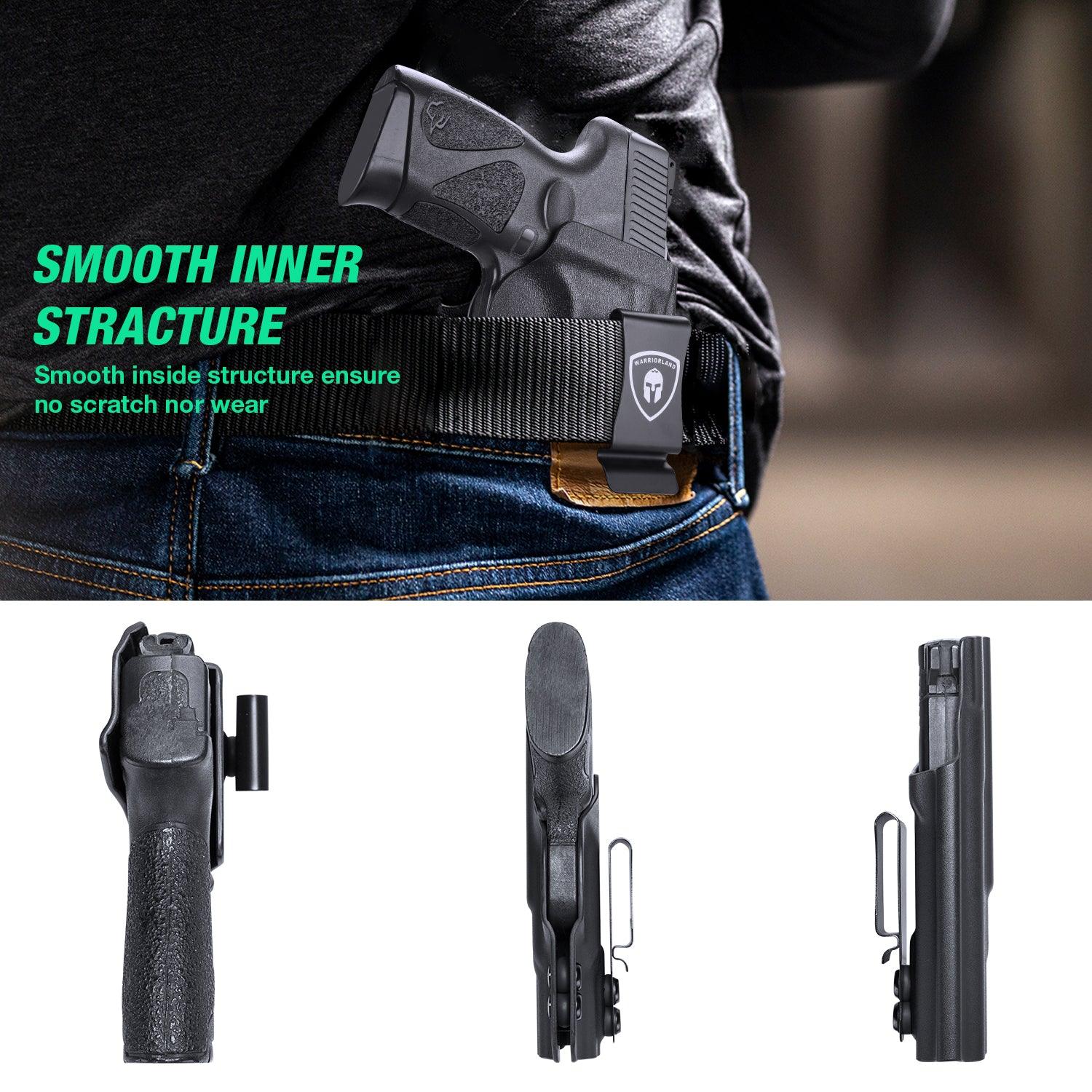 Kydex IWB Holster Smith & Wesson M&P Shield /Plus/ M2.0 9mm/.40 Pistol Adjustable Ride Height Metal Belt Clip | WARRIORLAND WARRIORLAND