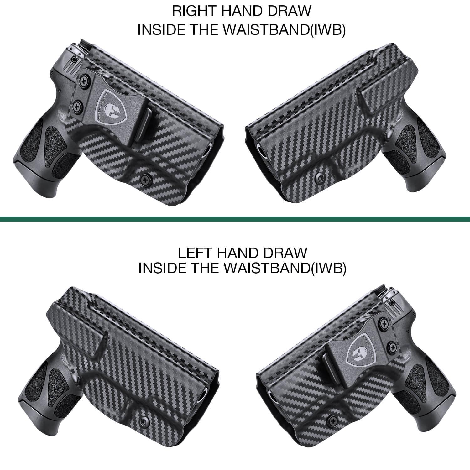 Carbon Fiber Kydex Holster for Taurus G2C Taurus G2S Taurus G3C Taurus G3 Taurus PT111 Millennium G2 Taurus PT140 Millennium G2 Taurus TX 22 COMPACT 9mm | WARRIORLAND WARRIORLAND
