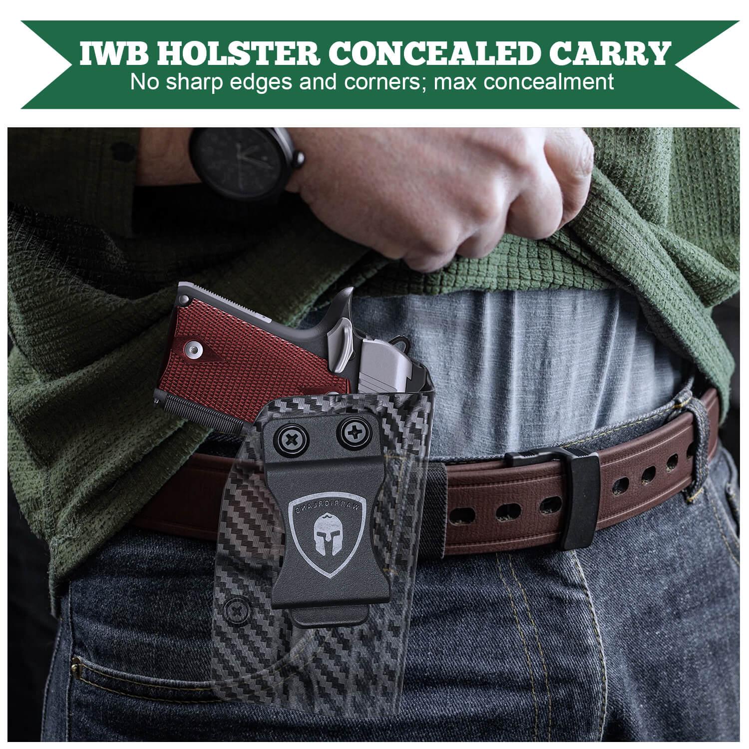 Carbon Fiber Kydex IWB Holster for Kimber Micro 9 9mm Pistol Concealed Carry | WARRIORLAND WARRIORLAND