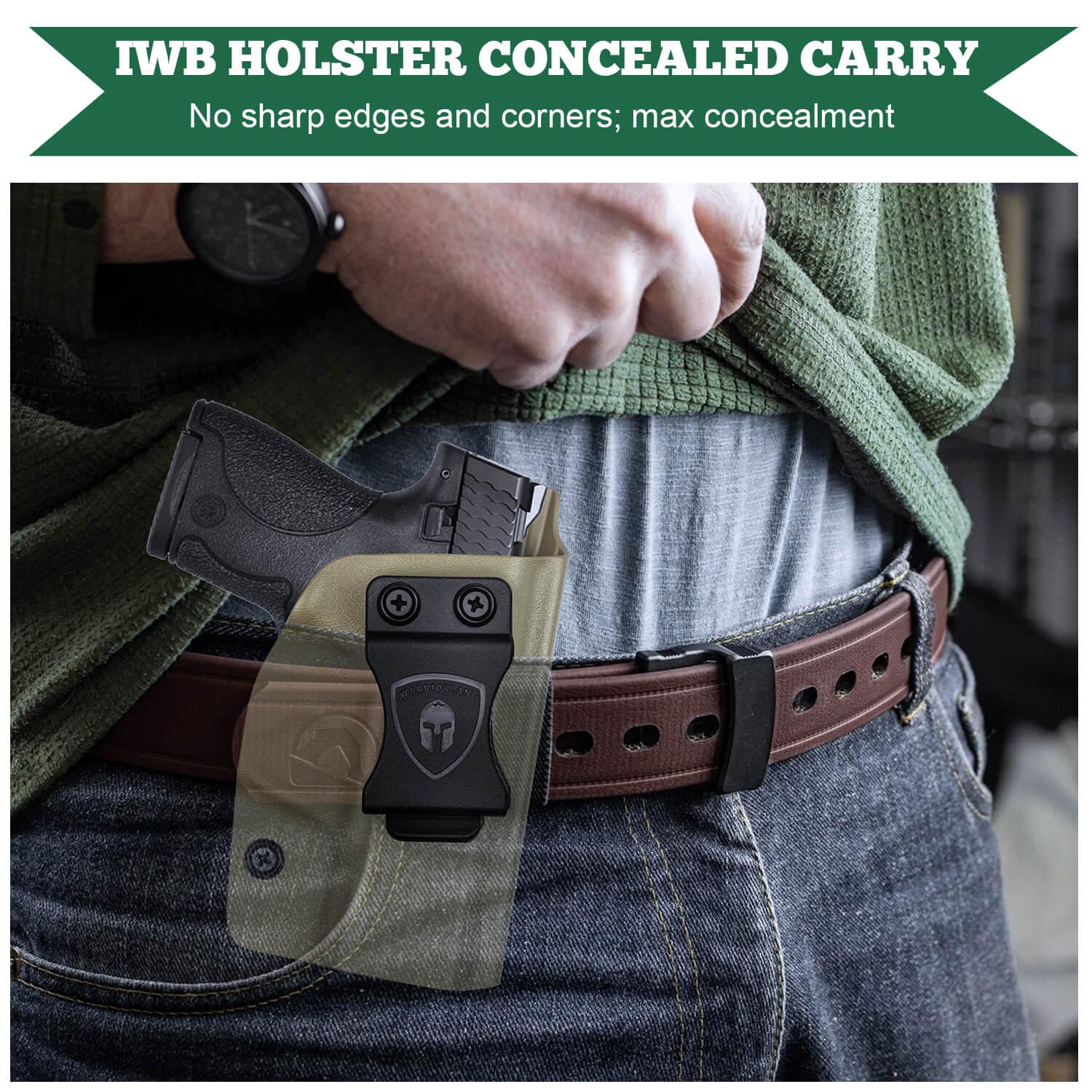 Tan Smith & Wesson Kydex IWB Holster M&P Shield Plus M2.0  M1.0  9mm/.40 Pistol Right/ Left Handed WARRIORLAND