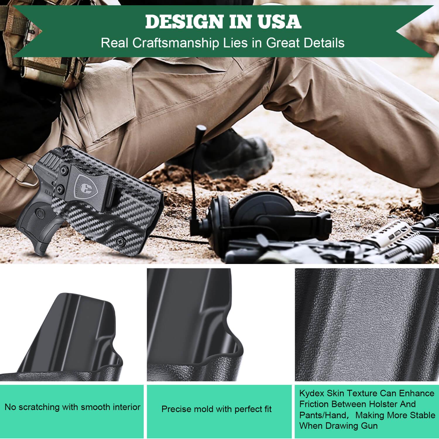 Carbon Fiber Kydex Ruger LC9 LC9S EC9S LC380 Holster IWB | WARRIORLAND WARRIORLAND