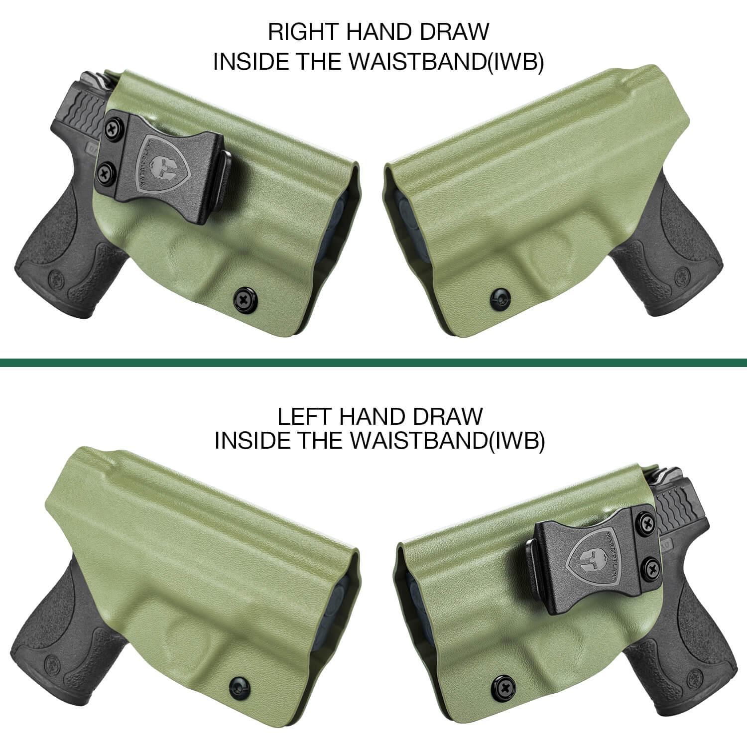 Army Green Smith & Wesson Kydex IWB Holster M&P Shield Plus M2.0  M1.0  9mm/.40 Pistol | WARRIORLAND WARRIORLAND