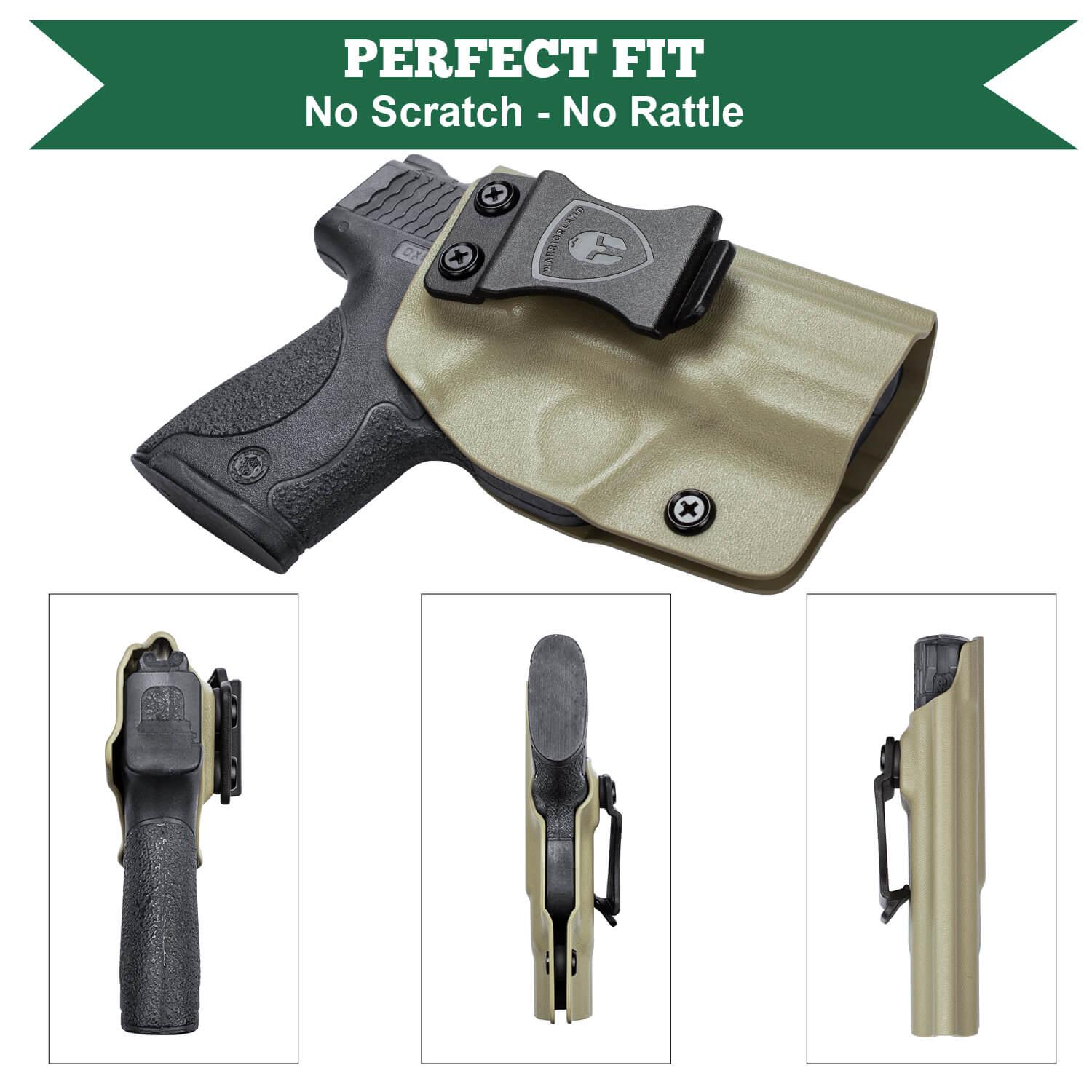 Tan Smith & Wesson Kydex IWB Holster M&P Shield Plus M2.0  M1.0  9mm/.40 Pistol Right/ Left Handed WARRIORLAND