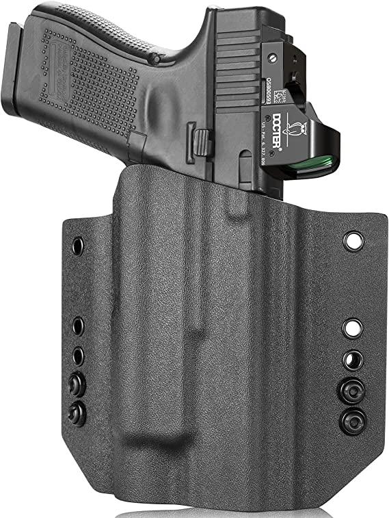 Kydex OWB Light Bearing Holster for Glock 17 19 23 32 Gen 4 5 19X 44 45 with Streamlight TLR 1 1S HL Light, Right Hand WARRIORLAND