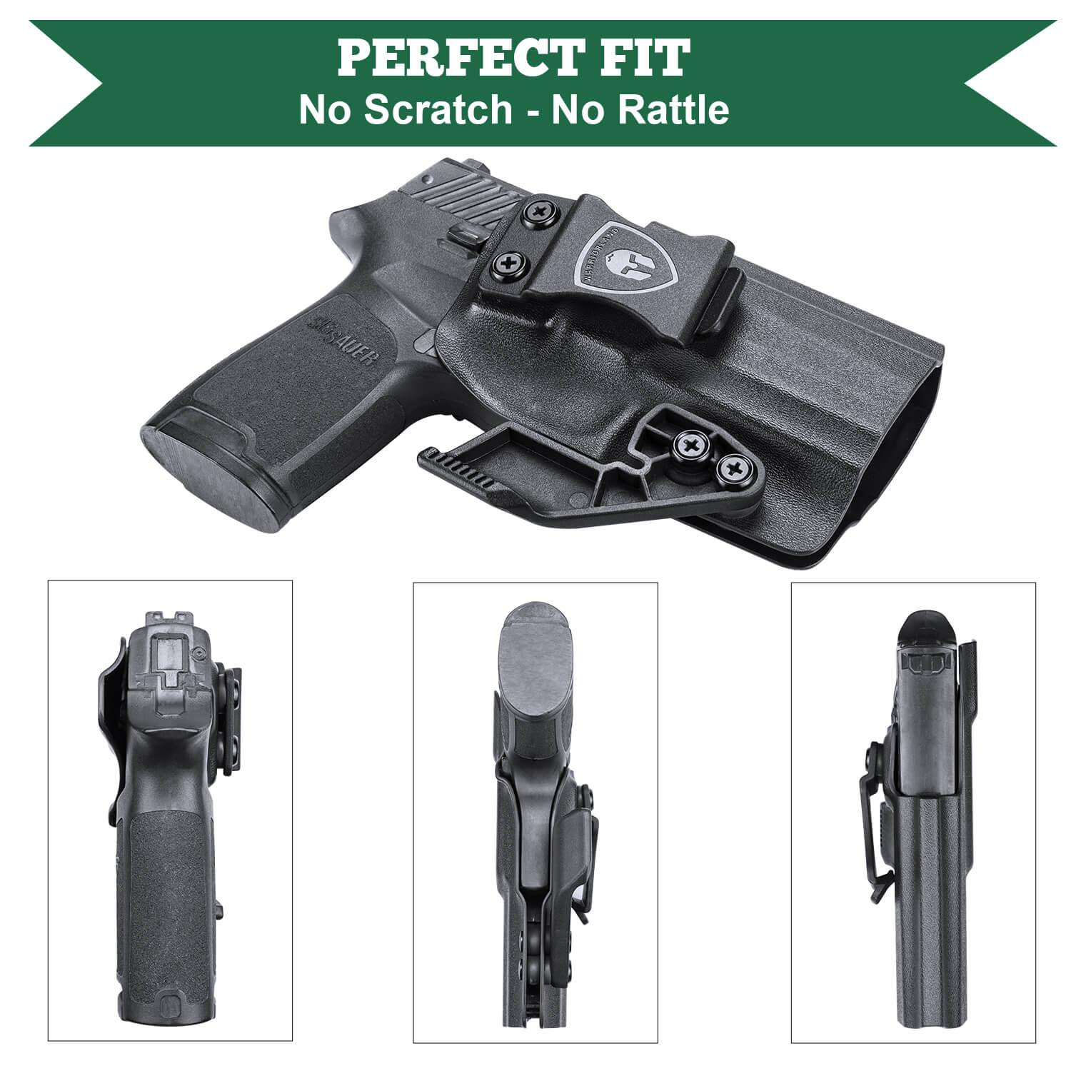 Sig Sauer P320 Full Size Compact P320X Carry Pistol Holster with Claw Red Dot Optics Cut Trigger Guard Holsters for Fat Guys | WARRIORLAND WARRIORLAND