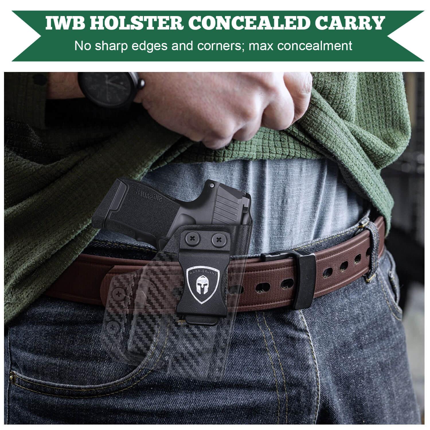 WARRIORLAND IWB Kydex Holsters Compatible with Sig P365/ P365 SAS/ P365XL with TLR-6/6 HL / 6 HL G Pistol, Inside Waistband Concealed Carry, Adj. Cant & Posi-Click Retention, No Scratch WARRIORLAND