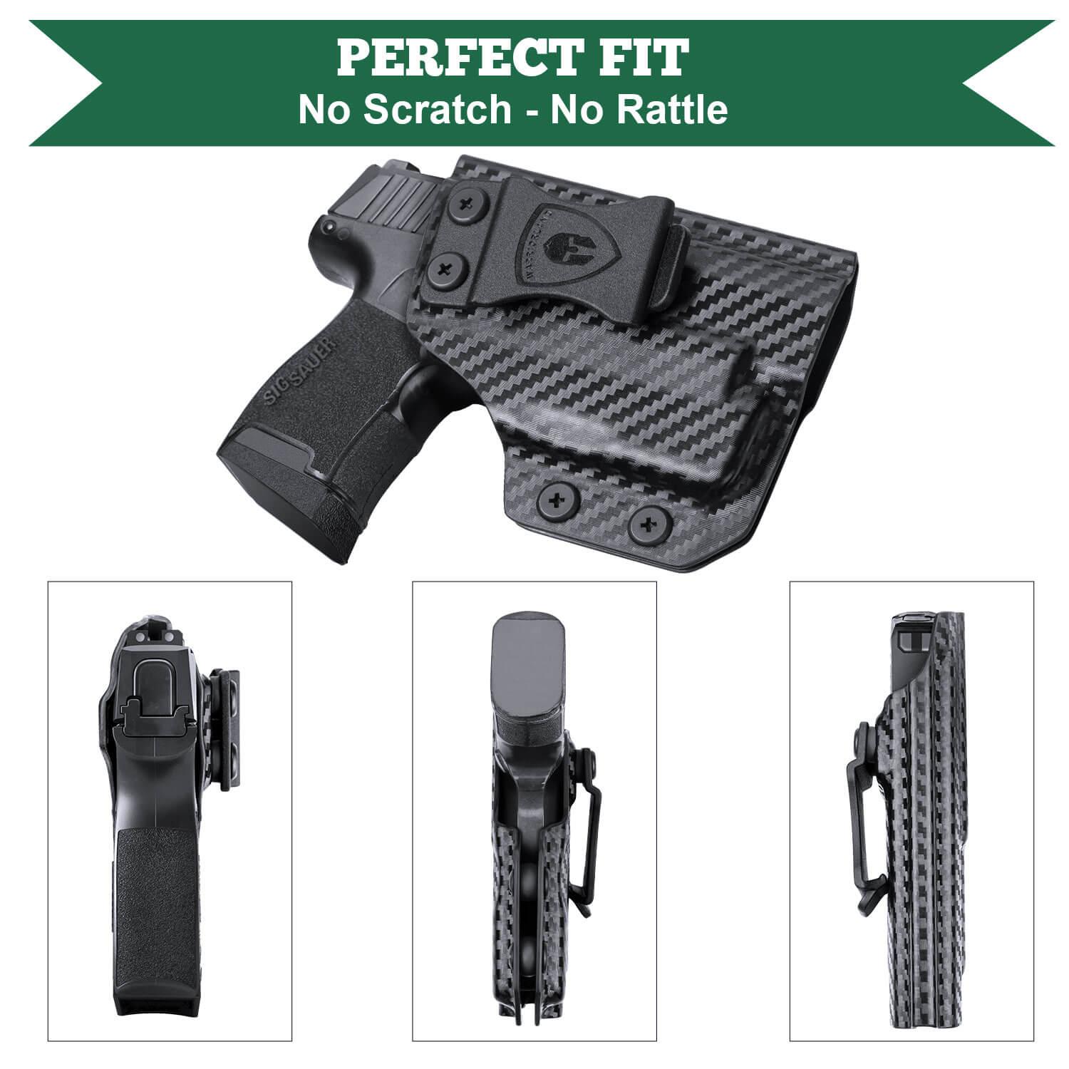 WARRIORLAND IWB Kydex Holsters Compatible with Sig P365/ P365 SAS/ P365XL with TLR-6/6 HL / 6 HL G Pistol, Inside Waistband Concealed Carry, Adj. Cant & Posi-Click Retention, No Scratch WARRIORLAND