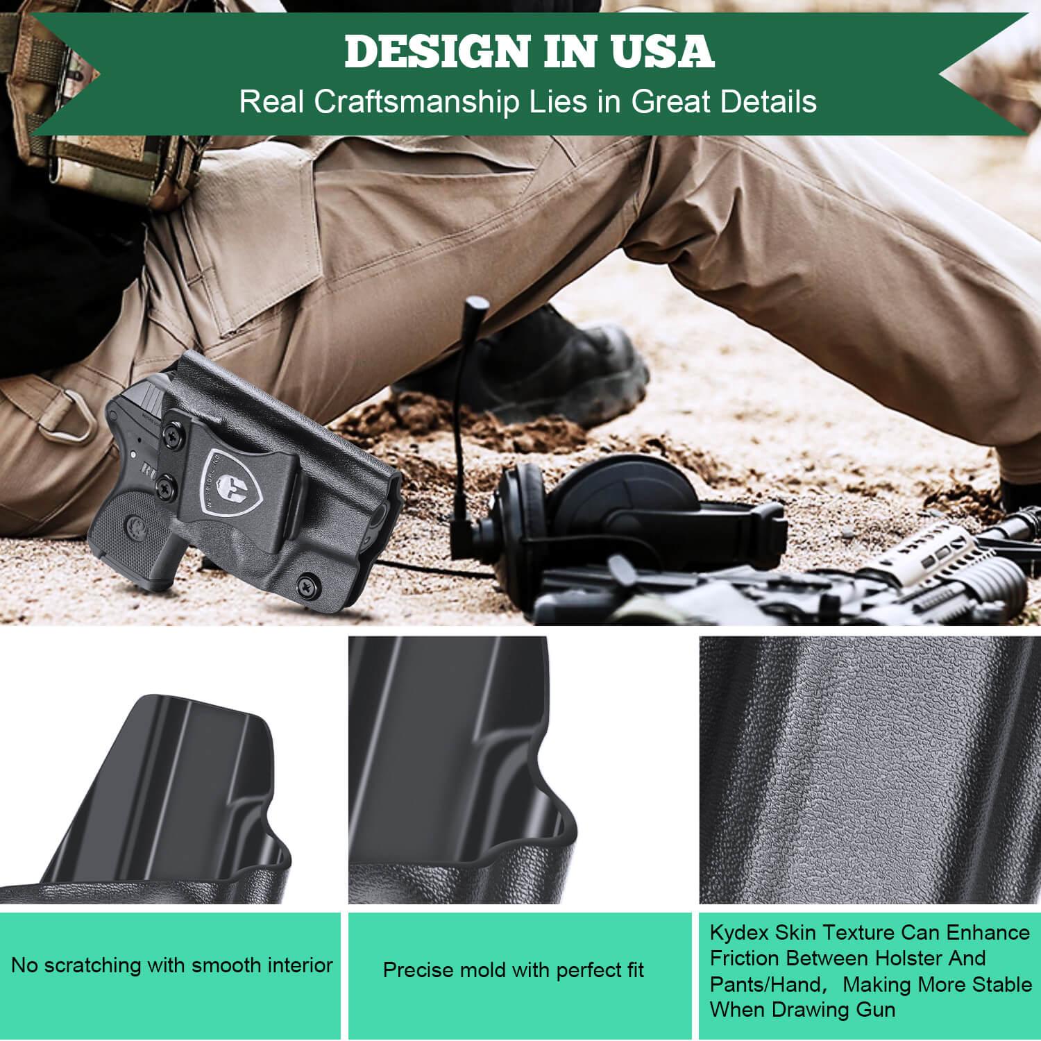 LCP 380 Holster Ruger KYDEX IWB Right/ Left Handed | WARRIORLAND WARRIORLAND