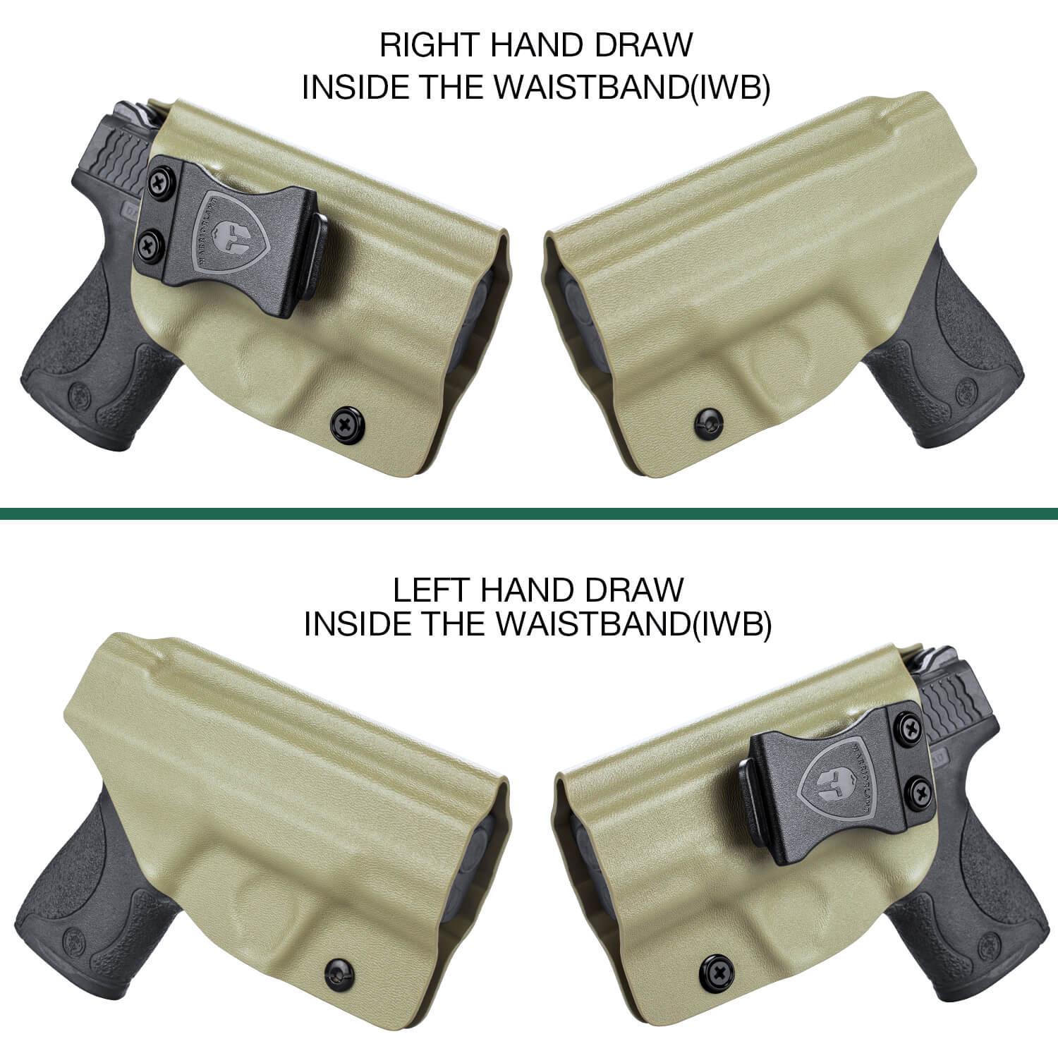 Tan Smith & Wesson Kydex IWB Holster M&P Shield Plus M2.0  M1.0  9mm/.40 Pistol Right/ Left Handed WARRIORLAND