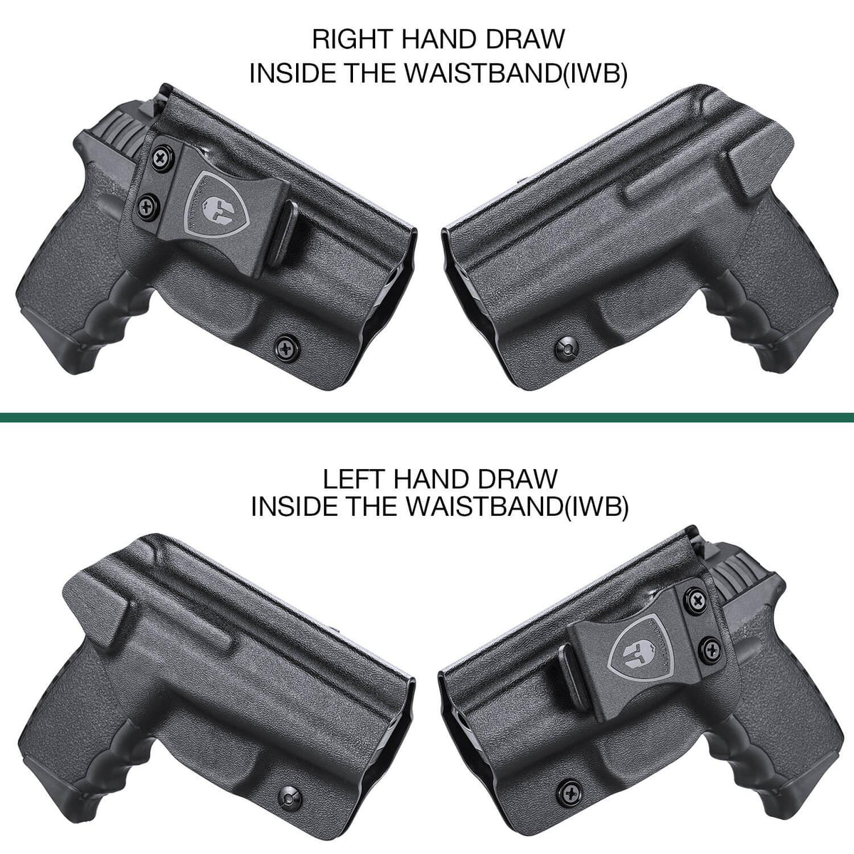 SCCY CPX 1 2 CPX-1 CPX-2 9mm No Rail Holster IWB Kydex Inside Waistband Holster Concealed Carry | WARRIORLAND WARRIORLAND