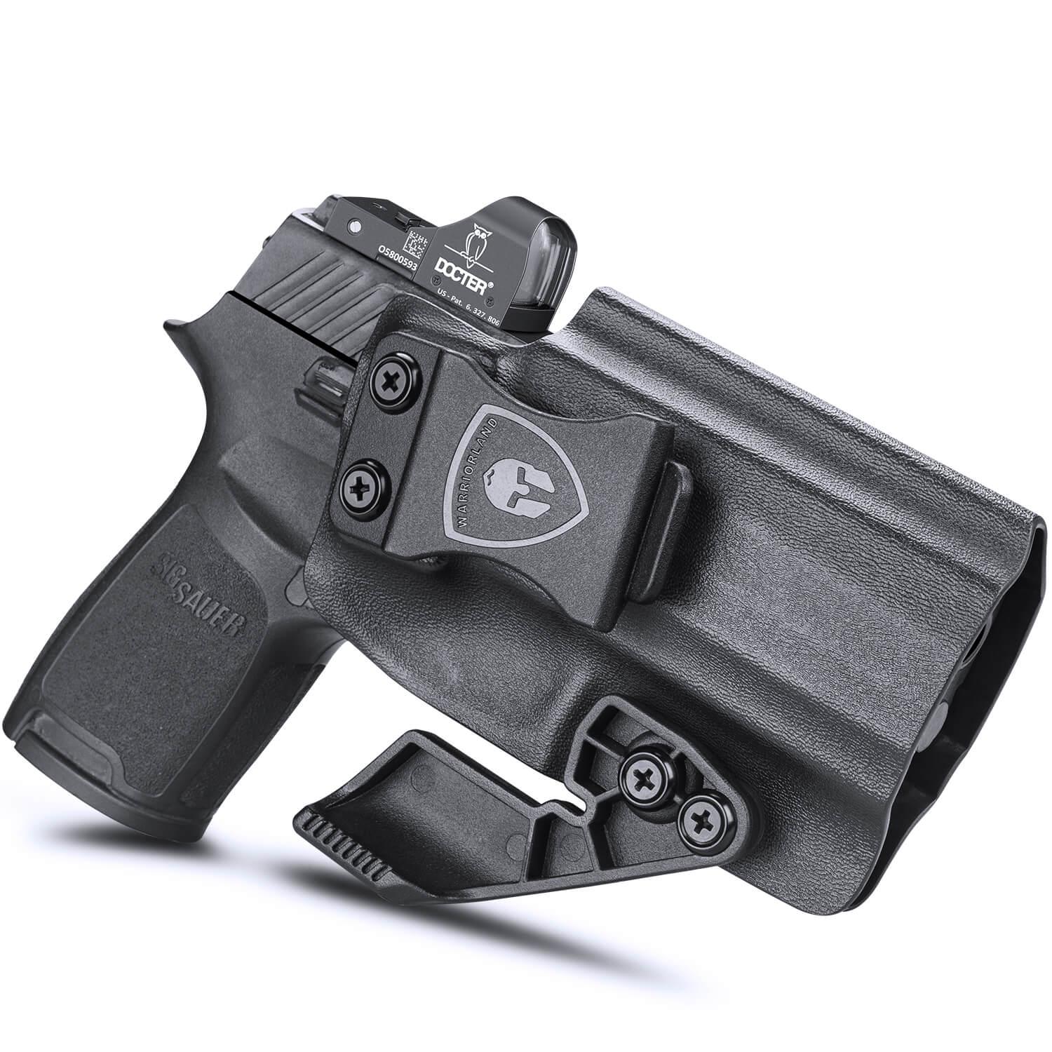Sig Sauer P320 Full Size Compact P320X Carry Pistol Holster with Claw Red Dot Optics Cut Trigger Guard Holsters for Fat Guys | WARRIORLAND WARRIORLAND