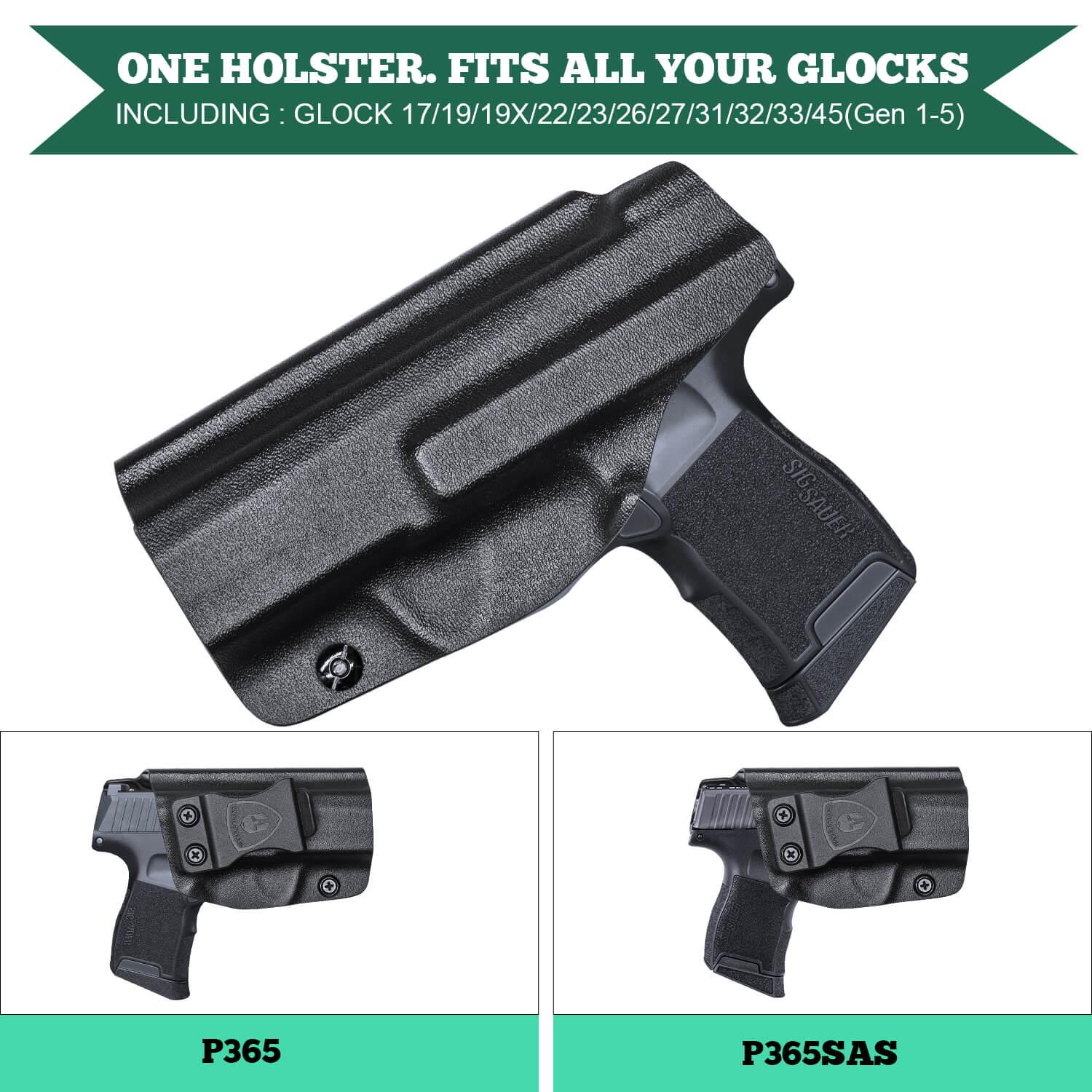 IWB Kydex Holster for Sig Sauer P365 P365SAS P365X P365.380 ACP Pistol Right/ Left Handed | WARRIORLAND WARRIORLAND