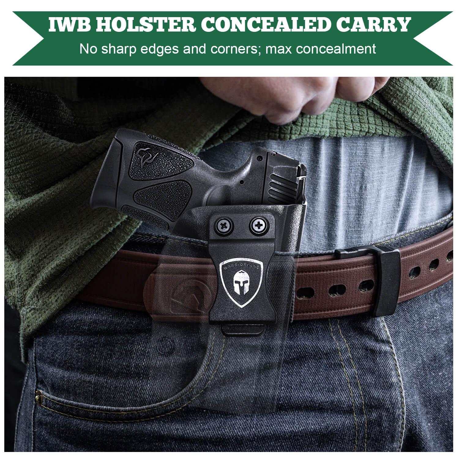 Kydex IWB Holster for Taurus G2C Taurus G2S Taurus G3C Taurus G3 Taurus PT111 Millennium G2 Taurus PT140 Millennium G2 Taurus TX 22 COMPACT Right/ Left Handed | WARRIORLAND WARRIORLAND