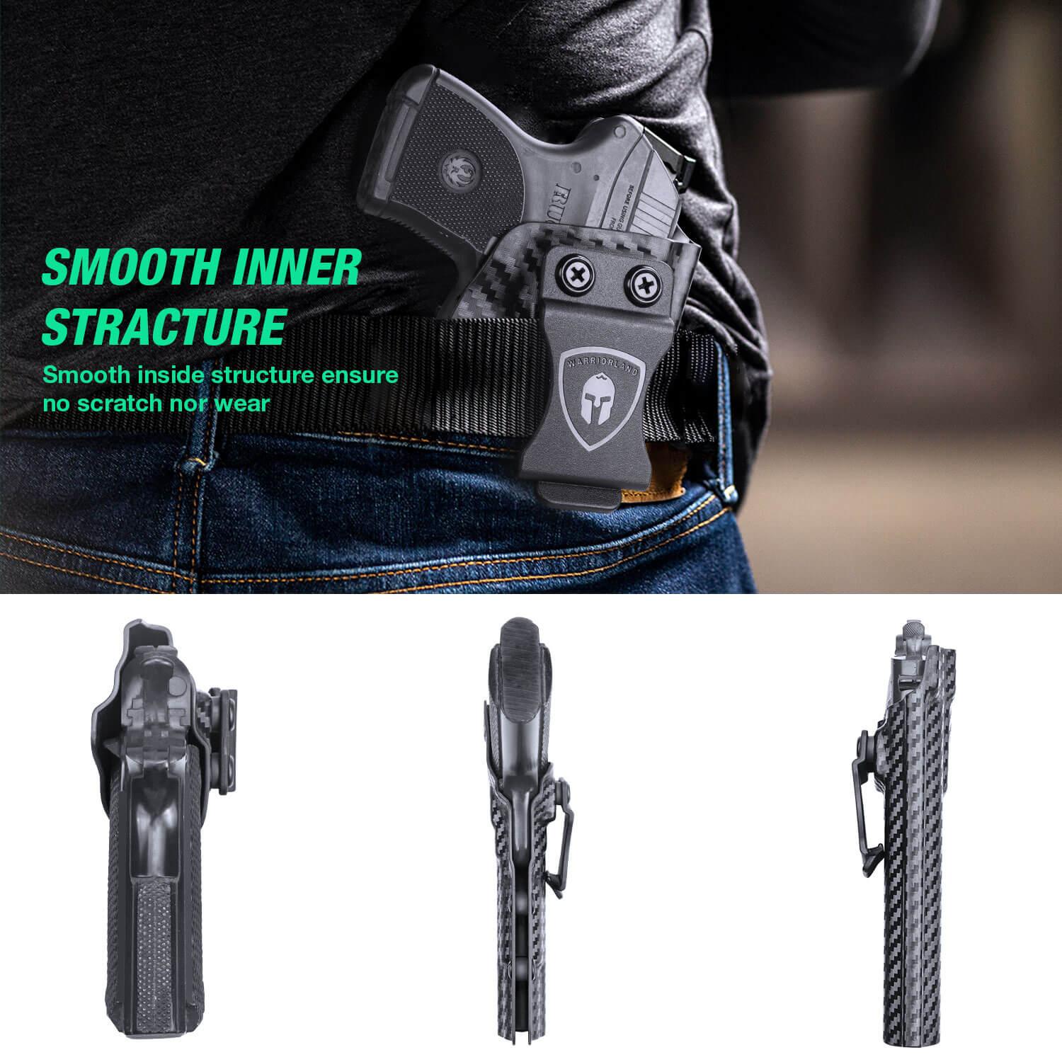 Carbon Fiber Kydex 1911 .45 ACP Pistol No Rail IWB Tactical Holster | Right Hand | WARRIORLAND WARRIORLAND