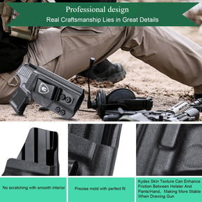 IWB Kydex Holster for Sig Sauer P365 SAS P365X P365XL 9mm Pistol Adjustable Ride Height Metal Belt Clip | WARRIORLAND WARRIORLAND