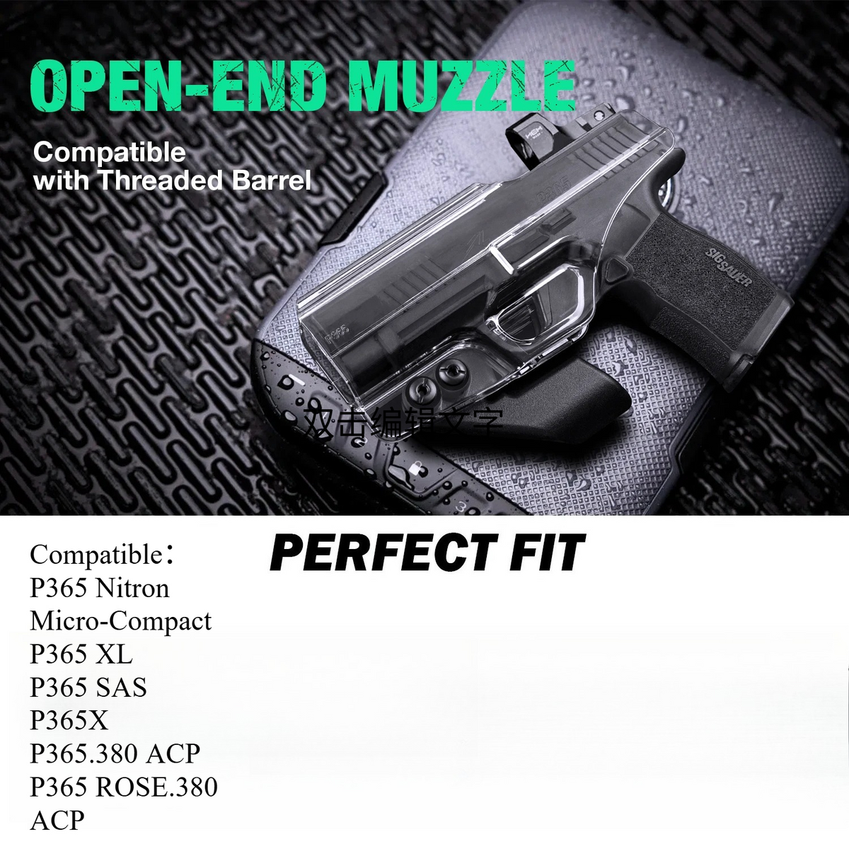 Clear Holster for P365 P365 XL P365SAS P365X P365.380 ACP P365 ROSE.380 ACP with Claw Red Dot Optics Cut IWBw/Claw Conceal Carry | WARRIORLAND