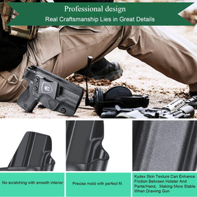 Kydex IWB Holster for Smith & Wesson M&P Shield/Plus/ .40 Pistol Right/ Left Handed | WARRIORLAND WARRIORLAND
