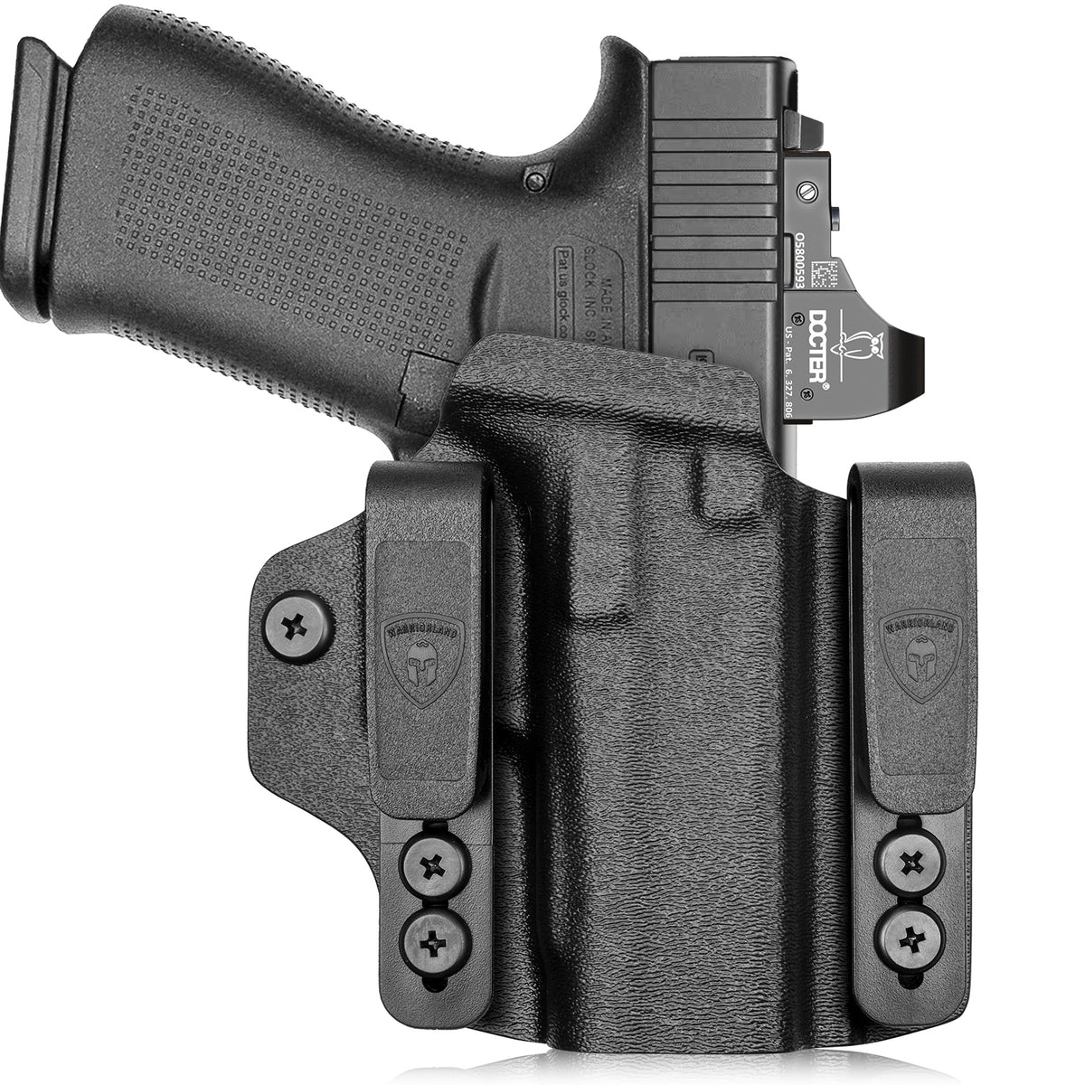 Glock 43/43X/MOS IWB & OWB Convertible Holster Holsters, Optic Ready, Adj Ride Height,Right Hand | Warriorland