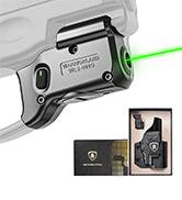 WARRIORLAND Green Laser Sight With Holster Combo Tailored Fit Taurus G2C / Taurus G3C / Millennium G2 PT111 & PT140, Ultra Compact G2C Beam Sight, Gun Sight with Ambidextrous On/Off Switch & Power Indicator, WLS-101G-H