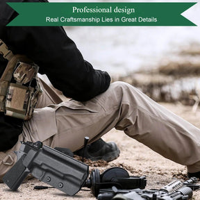Open Carry OWB Kydex Paddle Holster for 1911  .45 ACP Pistol No Rail with Red Dot Paddle Appendix Fully Trigger Guard | WARRIORLAND WARRIORLAND