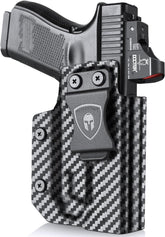 WARRIORLAND IWB Kydex Holster Optic Cut, Fits Glock 17/19 Gen 3-5 & 23/32 Gen 3-4 & 19X 44 45 with TLR-7/TLR-7A/TLR-7X, Inside Waistband Conceal Carry, Adj. Cant & Posi-Click Retention WARRIORLAND