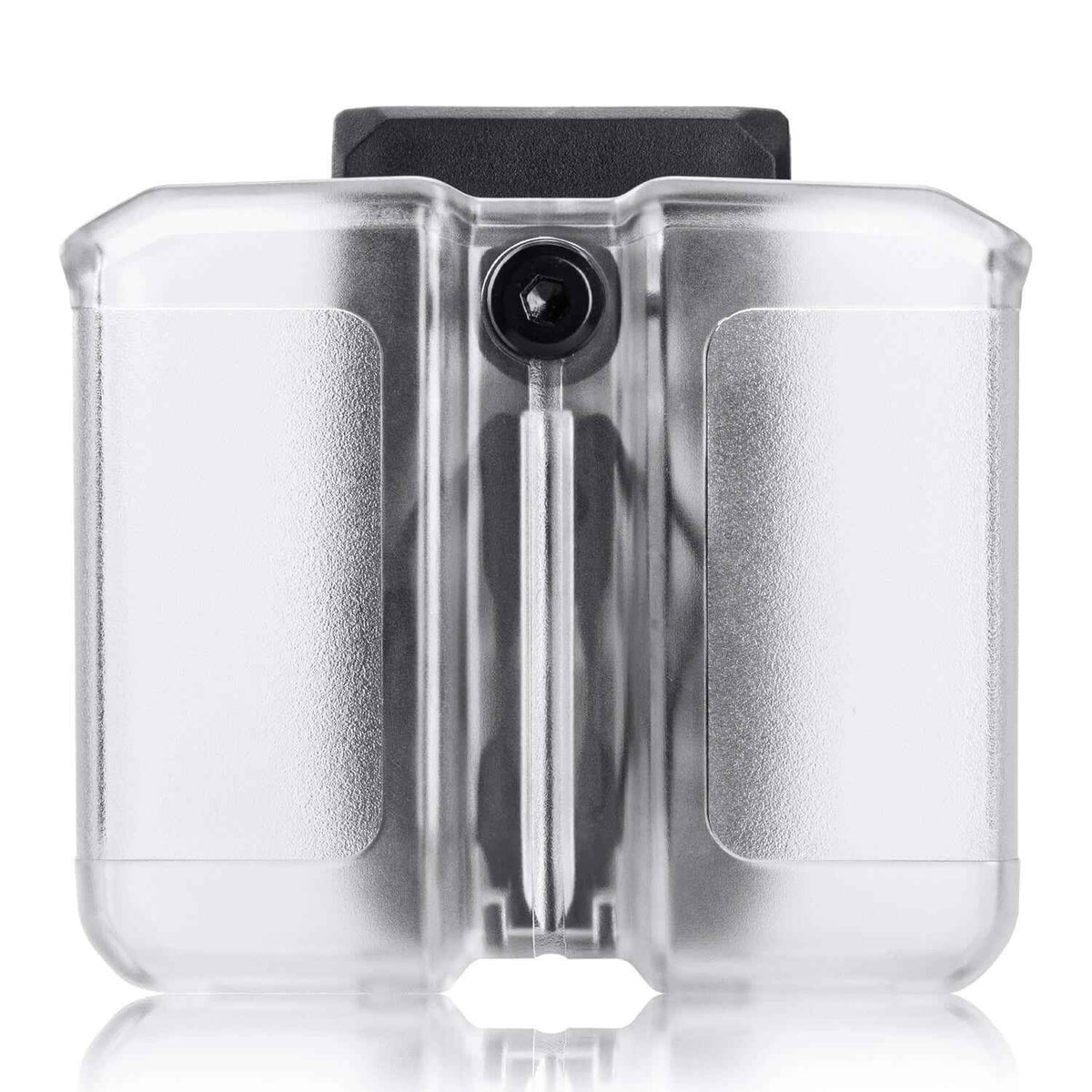 Free Gift Universal 9mm .40 Double Row Double Stack Frosted Clear Mag Holder Mag Holster with 1.5''-2'' Belt Clip