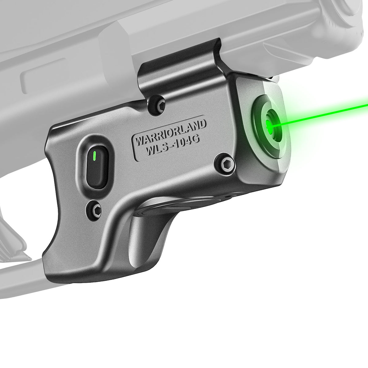 Green Laser Sight Tailored Fit Glock 17/19/19X/23/31/32/44/45, Ultra Compact G19 Beam Sight, Gun Sight with Ambidextrous On/Off Switch & Power Indicator|WARRIORLAND