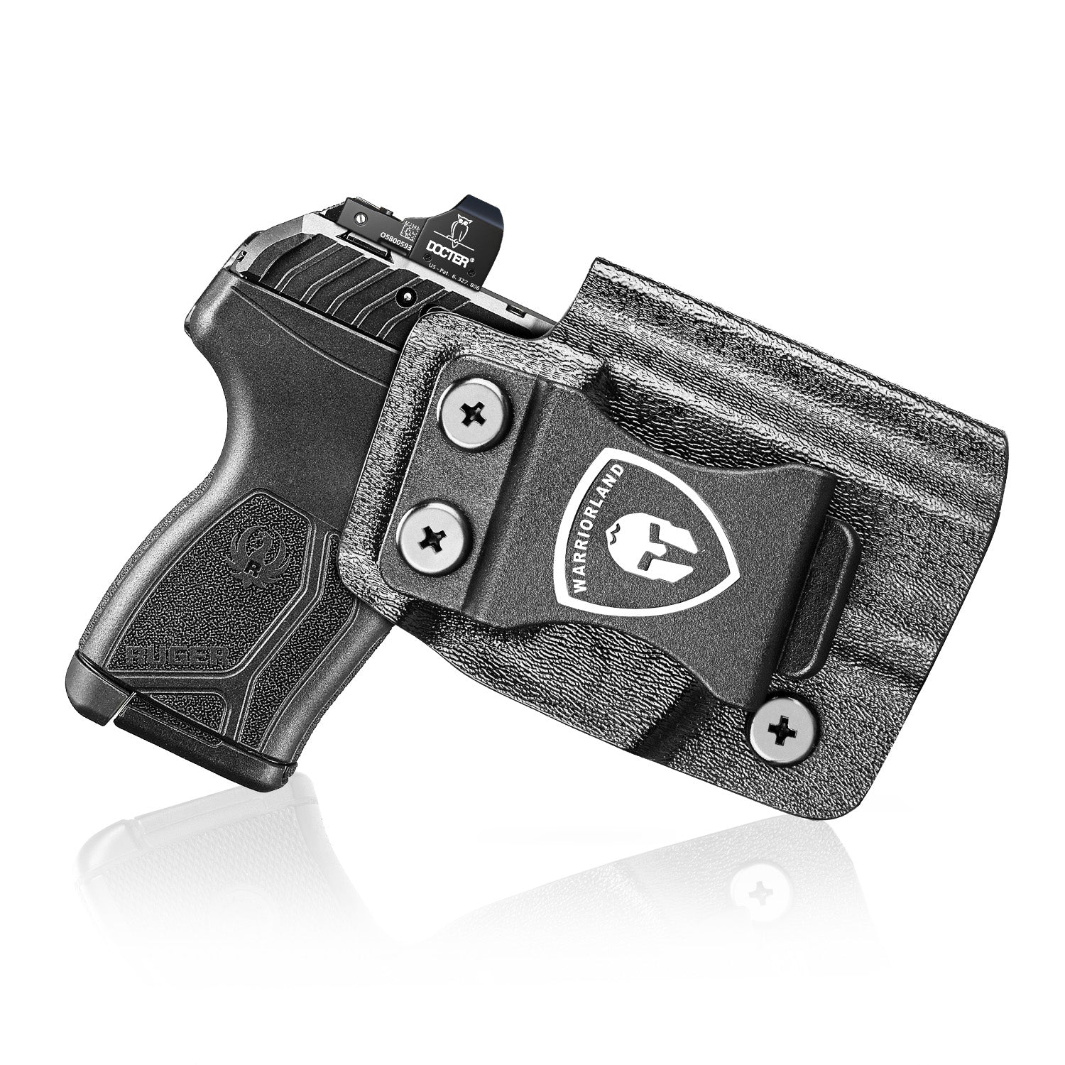 Ruger LCP MAX Holster IWB Kydex Holster Optics Cut: Ruger LCP Max .380 Pistol, Inside Waistband Appendix Carry MAX .380 Holster, Adj. Retention & Cant, Right/Left Hand Optional|WARRIORLAND