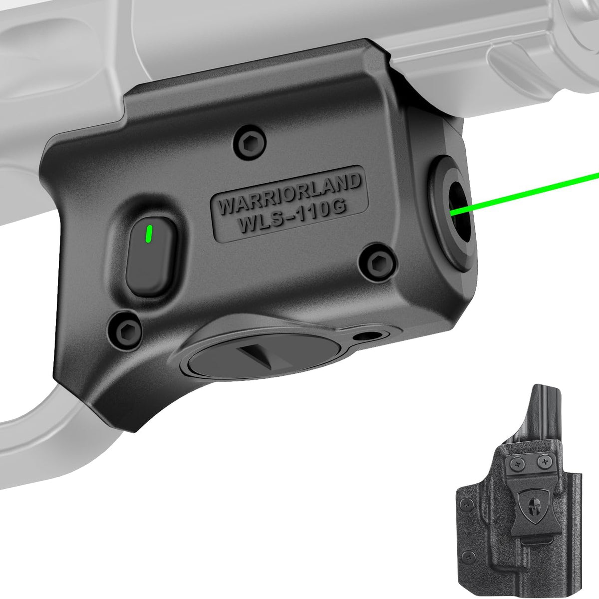 WARRIORLAND Kydex Holster for Gun with Green Laser Light Combo Fit