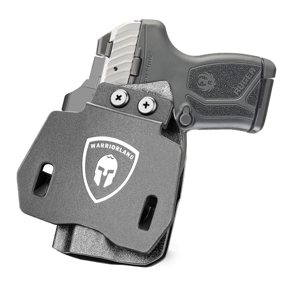 OWB Holster Optics Cut Fit Ruger LCP Max Pistol, Outside Waistband Open Carry Max .380 Holster with 1.75 Inch Paddle, Adj. Retention & Cant, Right Hand|WARRIORLAND