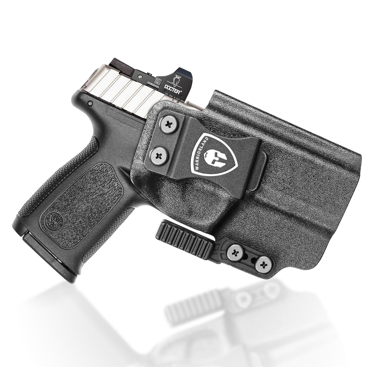 IWB Kydex Holster with Claw Attachment and Optic Cut Fit Smith & Wesson SD9VE & SD40VE Pistol, Inside Waistband Appendix Carry SD9 VE Holster, Adj. Cant & Retention, Right Hand|WARRIORLAND