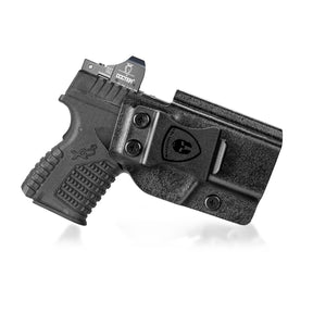 Springfield XD-S 3.3'' Holster IWB KYDEX Holster Optics Cut for Springfield XDS 3.3", Inside Waistband Appendix Carry Holster XDS, Adjustable Cant & 'Posi-Click' Retention, Right/Left Hand Optional|WARRIORLAND