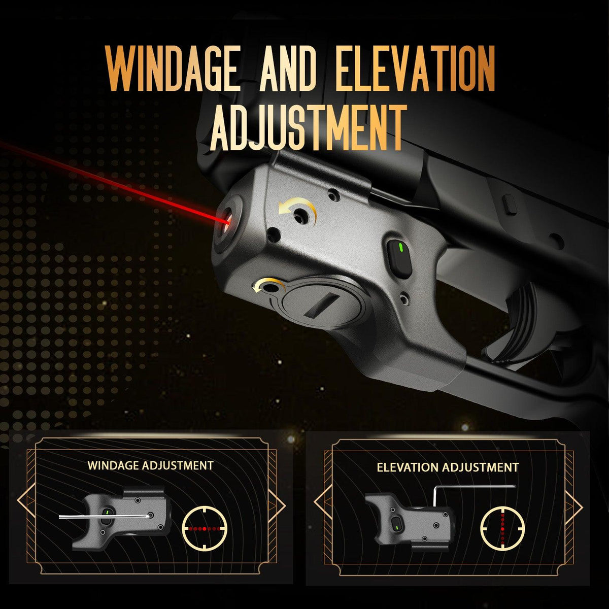 Red Laser Sight Designed to Fit Glock /Glock 48 MOS with Holster Combo, Red Beam Sight with Power Indicator, Custom-Made IWB Kydex Holster Right Hand, WLS-100 w/ G48 MOS Holster|WARRIORLAND