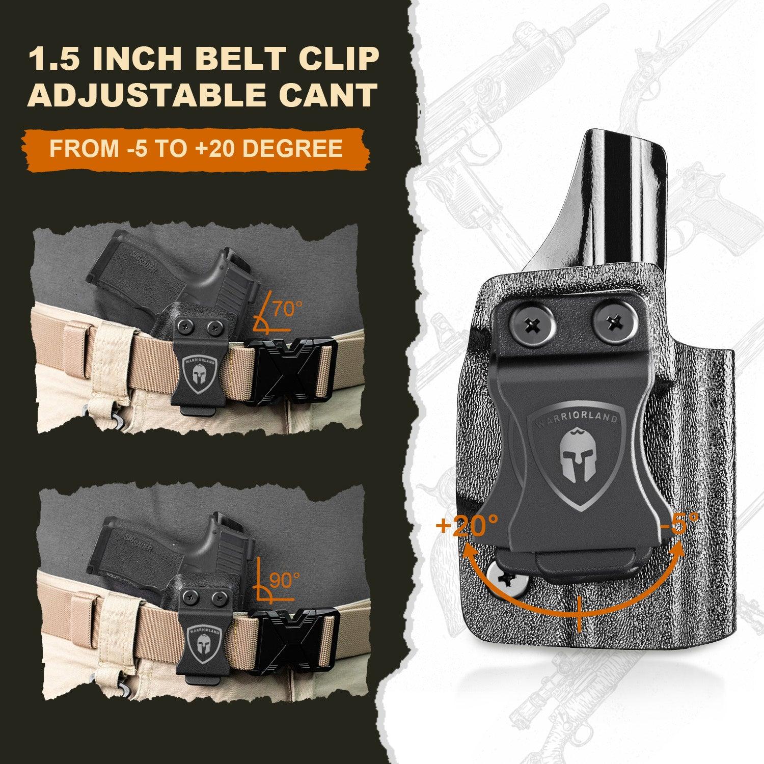 Ruger LCP MAX Holster IWB Kydex Holster Optics Cut: Ruger LCP Max .380 Pistol, Inside Waistband Appendix Carry MAX .380 Holster, Adj. Retention & Cant, Right/Left Hand Optional|WARRIORLAND