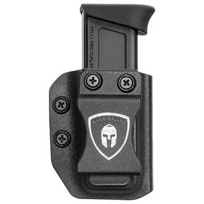 Universal 9mm/.40 Double Stack Mag Carrier IWB/OWB Magazine Holster Option 1: Glock 17 19 26 45(Gen 3-5)/HK VP9, Option 2: Taurus G2C/G3C/Sig Sauer P365/P320/Hellcat/CZ P10C/Walther PPQ M1