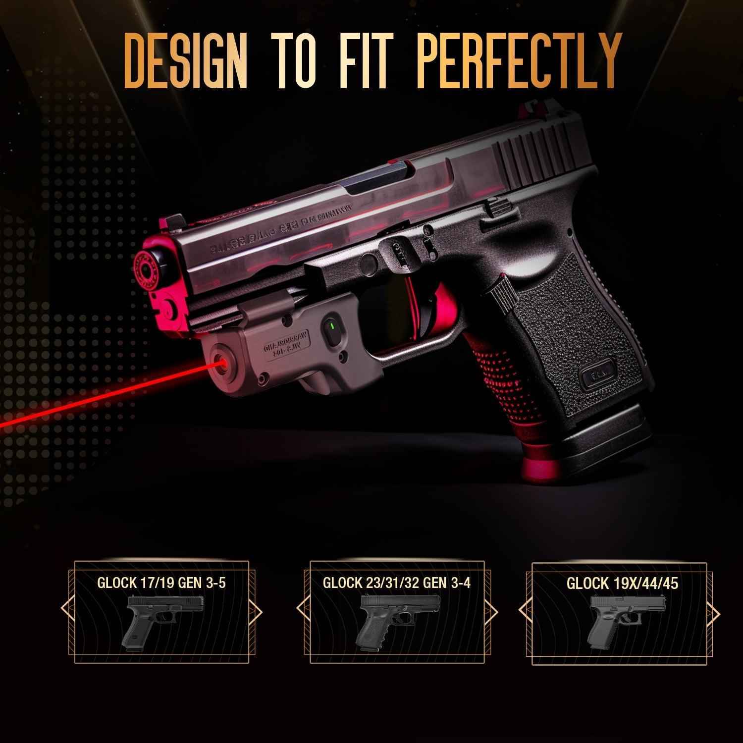 WLS-104 Laser Sight Designed to fit Glock 17/19/19X/23/31 WLS-104 Laser Sight Designed to fit Glock 17/19/19X/23/31