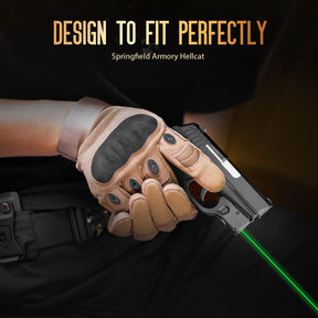 WARRIORLAND Kydex Holster for Gun with Green Laser Light Combo Fit for SCCY CPX1/CPX2 9mm Gen 1-2 Pistol, WLS-107G Laser Beam Sight with Power Indicator & Concealed Carry IWB Right-Hand Holster