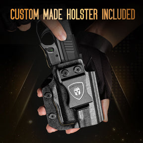Red Laser Sight and Kydex Holster Combo Tailored Fit P365/P365X/P365XL, Gun Sight with Ambidextrous On/Off Switch & Power Indicator|WARRIORLAND