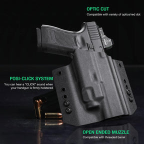 Glock 17/19 TLR8/TLR8A Holster OWB Kydex Holster Fit: Glock 17 G19 G44 G45 GEN 1-5 G23 G32 Gen 3-4  Right Hand | Warriorland