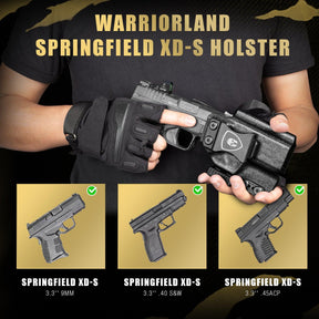 IWB Kydex Holster with Claw Attachment and Optic Cut Fit Springfield XD-S 3.3'' Pistol, Inside Waistband Appendix Carry XDS Holster, Adj. Cant & Retention, Right Hand|WARRIORLAND