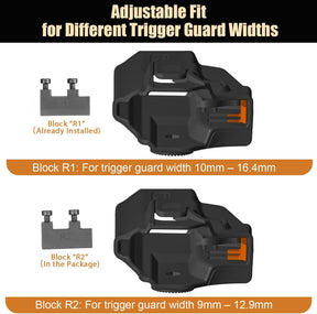 WARRIORLAND Universal OWB Gun Holster w/Optic Cut Ready – Fits Most Popular Compact to Full Size Handguns with 4”–5.3” Barrel – Level II Retention, 360° Adjustable Paddle for 1.5-2.0" Belt, Right Hand