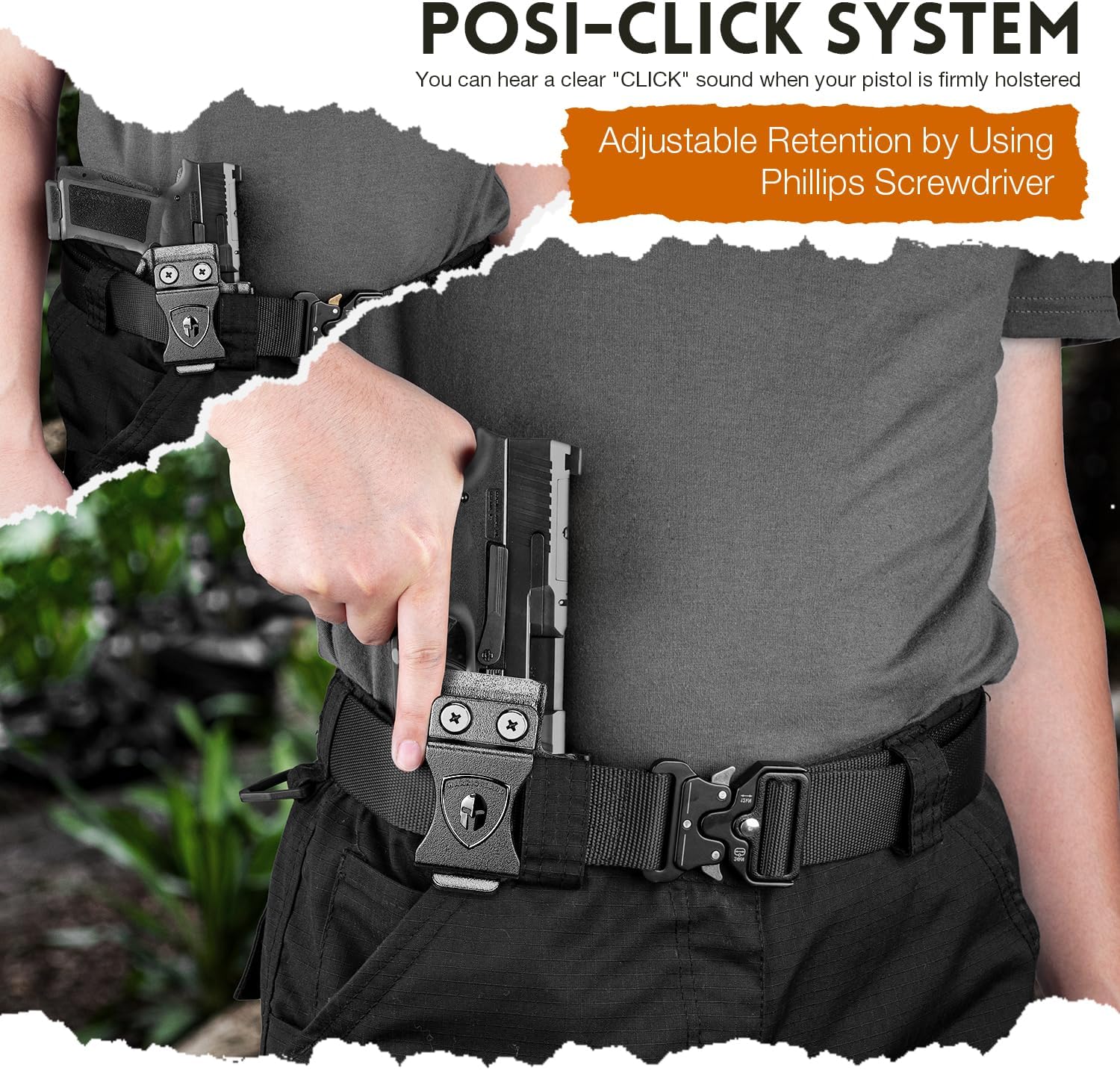 WARRIORLAND IWB Kydex Holster, Designed Exclusively and Solely for Canik Mete MC9 / Mete MC9L Pistol, w/Claw & Optics Cut, Inside Waistband Concealed Carry Holster, Adj. Retention & Cant, Right Hand