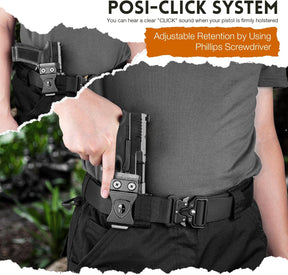 WARRIORLAND IWB Kydex Holster, Designed Exclusively and Solely for Canik Mete MC9 / Mete MC9L Pistol, w/Claw & Optics Cut, Inside Waistband Concealed Carry Holster, Adj. Retention & Cant, Right Hand