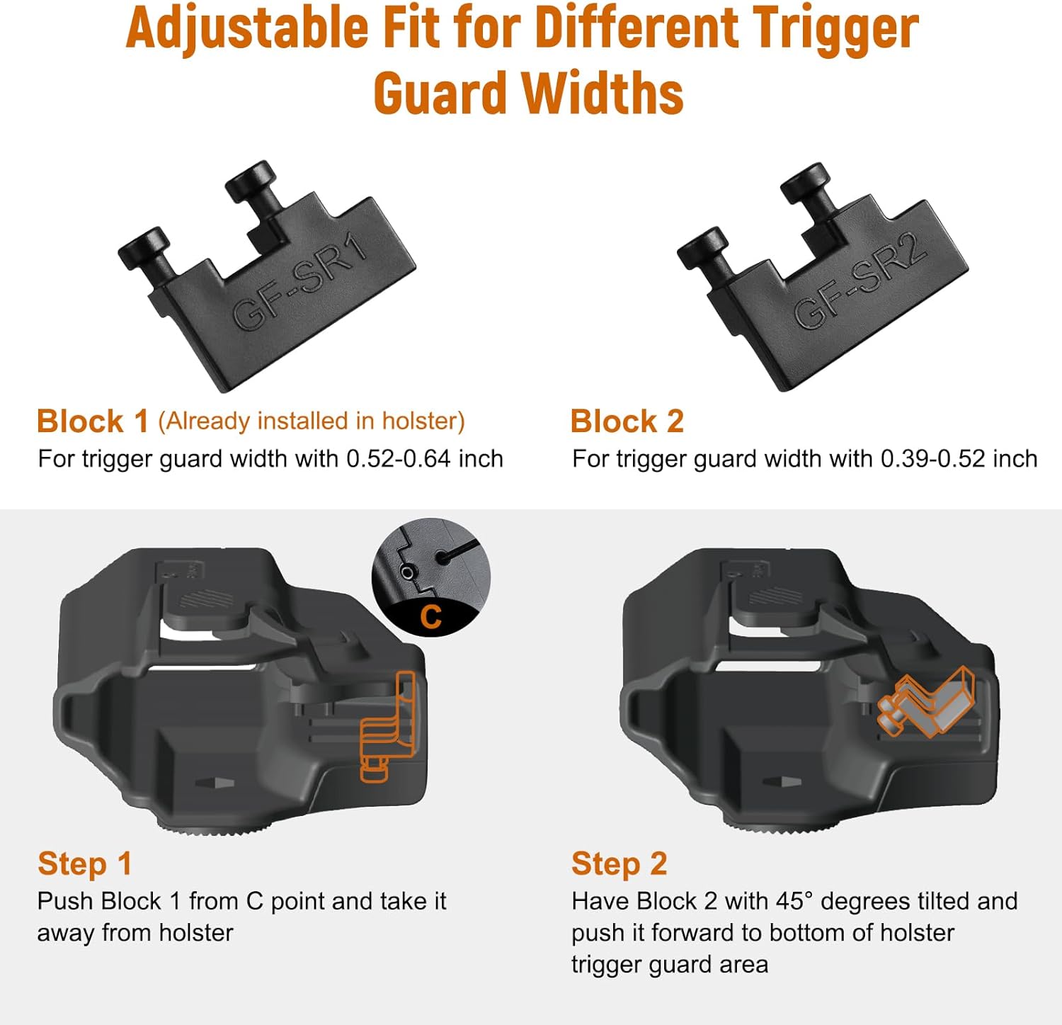 Universal OWB Holster for Compact and Subcompact Pistols, Fit Glock 19/26/43/ 43X/43X Mos, Hellcat pro,Taurus G2C, PSA Dagger Compact and More, Index Finger Release, Right Hand.